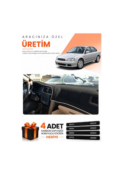 Subaru Legacy 1998-2003 Uyumlu Torpido Koruma Örtüsü Oto Kılıfı - Siyah Bej