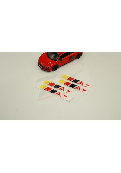 Audi A7 Logo 3M 3D Damla Silikon Torpido Bagaj Çamurluk Logo Ambl