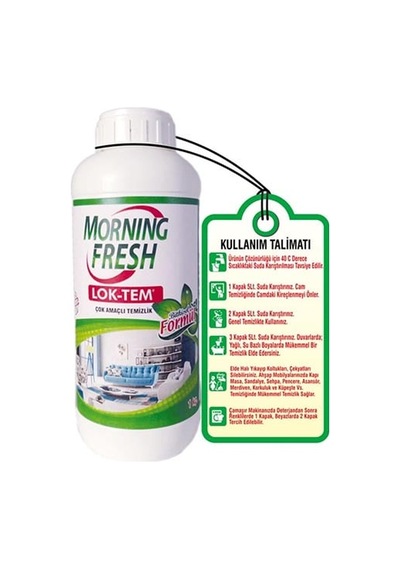 Morning Fresh Loktem Çok Amaçlı Temizleyici Yüzey Temizleyici 1 Lt 24'li Paket 24'lü Set