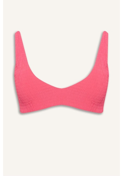 Defacto Regular Fıt Kırışık Dokulu Kumaş Fuşya Bikini Üstü G3996ax26smpn296 Pembe-pn296