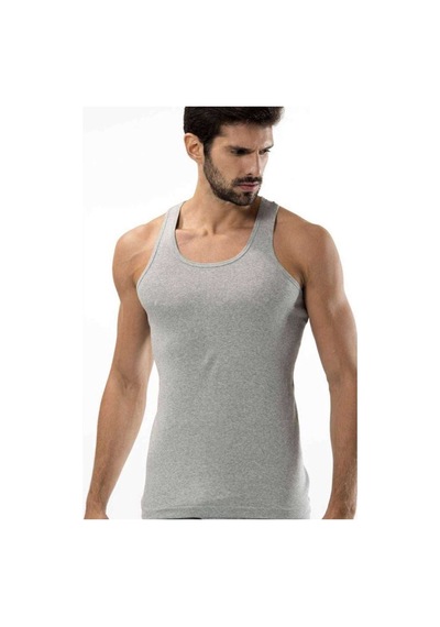 3 Adet Tutku Ribana Spor Erkek Gri Atlet 0118 Beden: S Standart