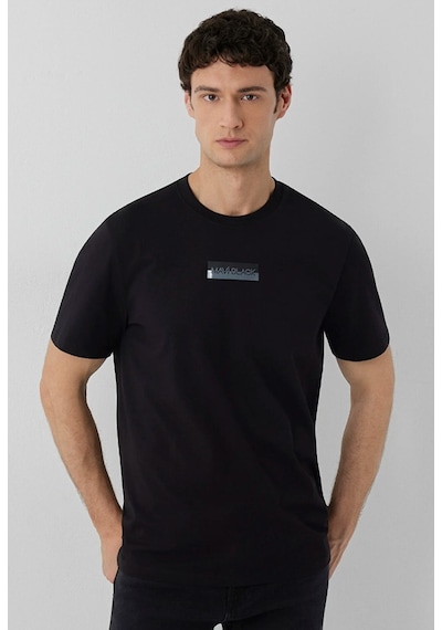 Mavi M0613539-900 Mavi Black Baskılı T-shirt Erkek Tişort siyah