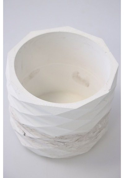 Yapay Çiçek Deposu Handmade Beton Saksı 12.5 Cm Model-8 Taş Rengi