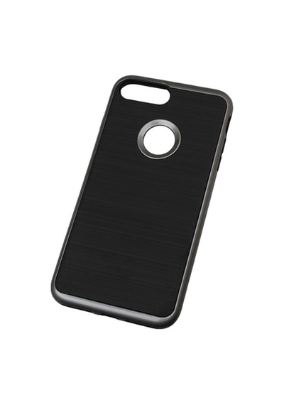 Zore Apple Uyumlu iPhone 7 Plus İle Motomo Silikon Kılıf Dark Silver
