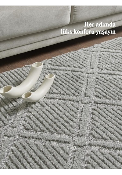 İskandinav Dokuma Bukleli Gri Jüt Taban Halı Salon Mutfak Koridor Yolluk Modern Halı Cy Art1122grey