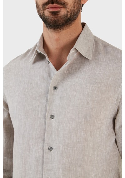 Emporio Armani Erkek Gömlek D41SM0 D10F9 600 AÇIK GRİ Gri