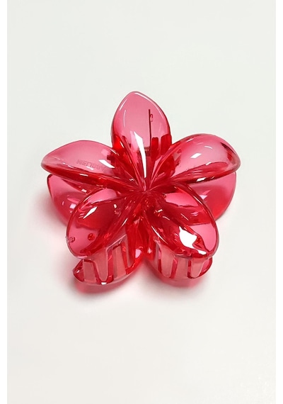 Kırmızı Lotus Toka 8 Cm Kartsız Çok Renkli