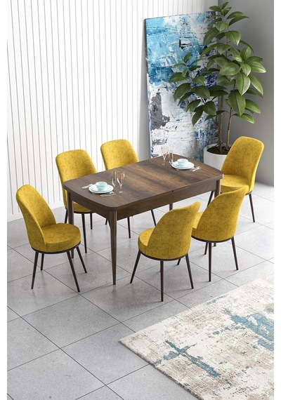 Canisa Han Serisi 70x114 Açılabilir Mdf Mutfak Masası Takımı Barok Desen Masa 6 Hardal Sandalye Masa Barok Sandalyeler Hardal Sarısı Canisa Han Serisi 70x114 Açılabilir Mdf Mutfak Masası Takımı Barok Desen Masa 6 Hardal Sandalye Masa Barok Sandalyeler Hardal Sarısı