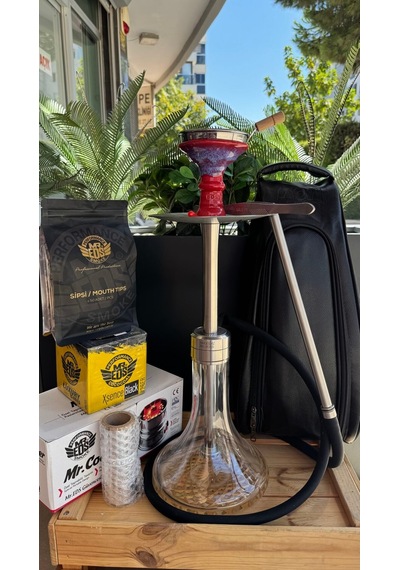 Mr Eds E24 Big Boss Eco Dip Dekor Gold Nargile Seti Çantalı
