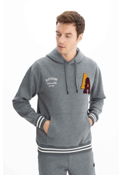 AR-MA Arma Erkek Relax Fit 3 İplik Kapşonlu Kanguru Cepli Sweatshirt 001