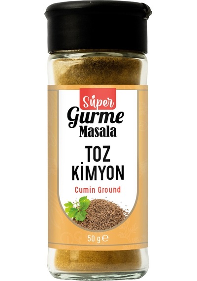 Toz Kimyon 50 G Cam Ambalaj, Tuzluklu Kapak - Cumin Powder Menşei Türkiye