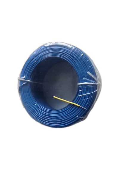 Tek Damarlı Kalaylı Tam Bakır Zil Teli Montaj Teli 0.50 Mm 100 Metre Mavi Zil Kablosu