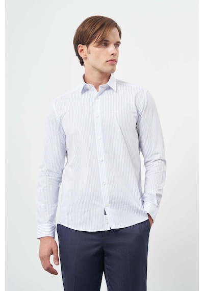 İmza Beyaz Uzun Kol Çizgili Desen Bez Ayağı Sert Yaka Cepsiz %100 Pamuk Classic Slim Fit Gömlek 1004245209 Beyaz İmza Beyaz Uzun Kol Çizgili Desen Bez Ayağı Sert Yaka Cepsiz %100 Pamuk Classic Slim Fit Gömlek 1004245209 Beyaz