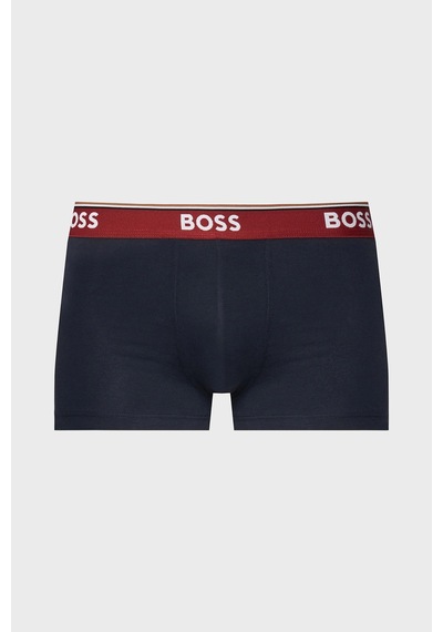 Boss Logolu Pamuklu 3 Pack Boxer Erkek Boxer 50554443 645 Lacivert-yeşil-lacivert