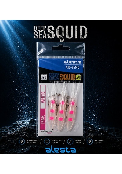 Deep Sea Squid 3 Lü Sübye Çapari X0297 3k 10cm 0.60 4/0 White Pink A18-24140 Standart