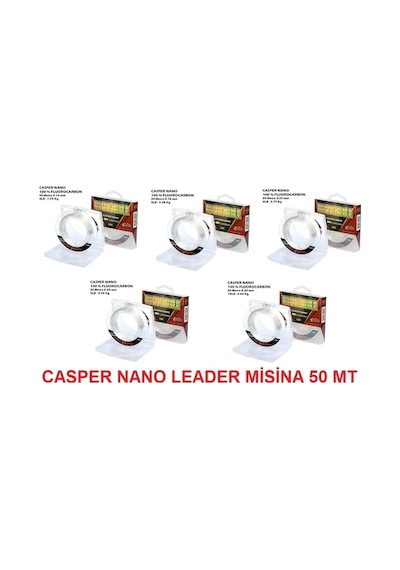 Captain Casper Nano Fluorocarbon 035 Mm 50 Mt Leader Misina