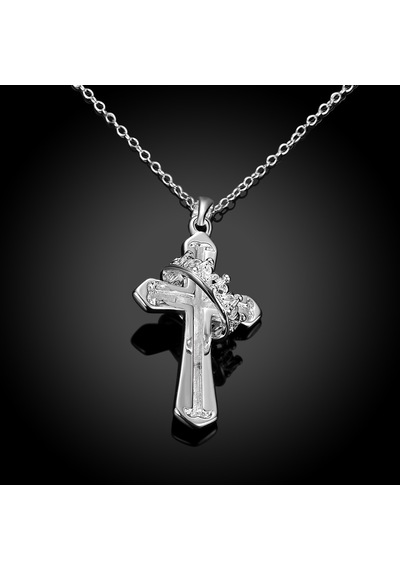 Yeni Moda Aksesuarları 925 Sterlıng Gümüş Takı Sterling Silver Crown Çapraz Kolye Kadınlar İçin Hediye Çok Renkli