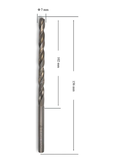 Mte 7 Mm Uzun Metal Matkap Ucu Hss Dın 340