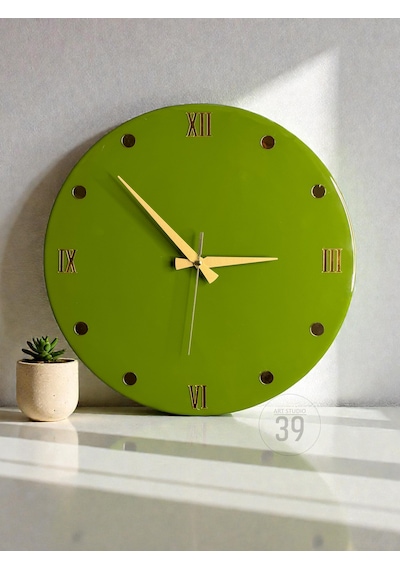 Dekoratif Epoksi Duvar Saati 40 Cm, Army Green Modern Tasarım, Altın Detaylı, Sessiz Mekanizma, Yeni Ev Hediyesi Yeşil - Altın Dekoratif Epoksi Duvar Saati 40 Cm, Army Green Modern Tasarım, Altın Detaylı, Sessiz Mekanizma, Yeni Ev Hediyesi Yeşil - Altın