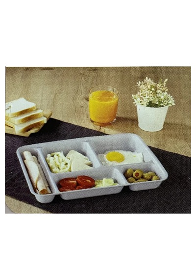 Reis Home 6 Adet Tabldot 5 Bölmeli Lüks Plastik Piknik