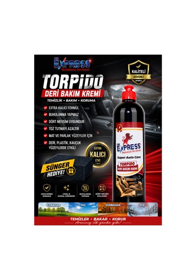 Premium Torpido Bakım Kremi 500 Ml Araba Plastik Deri Koruyucu Yeniler Toz Çekmez Badem Yağlı Krem