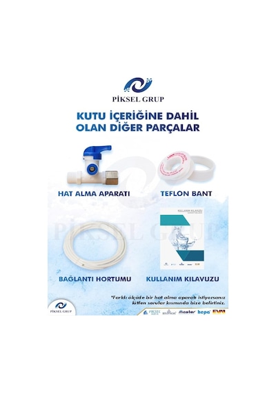 Piksel Aqua Master 14 Aşamalı Alkali Multimineralli Çelik Tanklı Su Arıtma Cihazı Diğer
