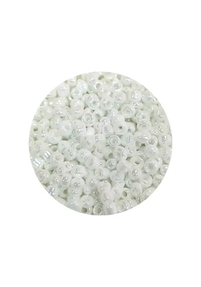 Tedar Dökme Cam Kum Boncuk 8/0 3 Mm - 20 Gram - Parlak Beyaz - Bnc153 Najmaddin (No:1) 8.5Cm X 10.5 Cm