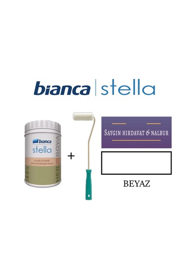 Stella Su Bazlı Akrilik Boya + Dekor Kadife Parmak Rulo Diğer