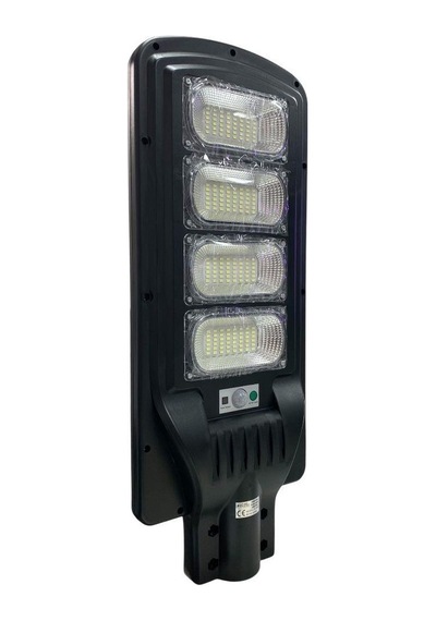 Hightek 300w Solar Sokak Lambası Hareket Sensörlü- Kumandalı Siyah