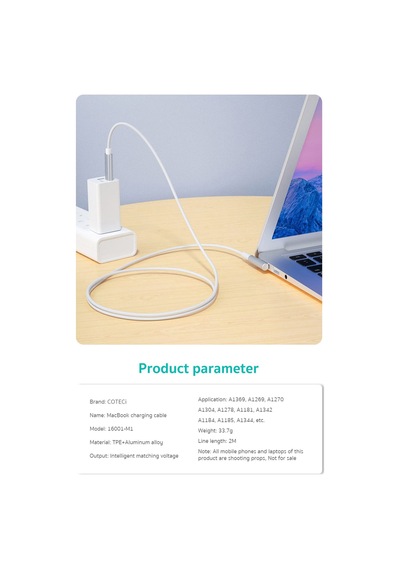 Apple MacBook Uyumlu Type-c To Magsafe 1 Pd Hızlı Şarj Kablosu 2 Metre