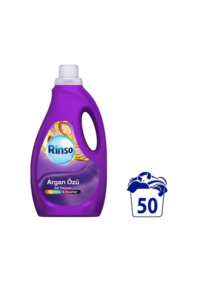 Rinso Sıvı Çamaşır Deterjanı Komple Bakım Serisi Argan Özü Renkliler Ve Siyahlar Için 2.5 L X1 Diğer