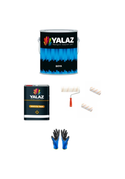 Boncuk Mavi Boya (2,5 kg) + Tiner (1 lt) + Rulo + Rulo Ucu (2 ade