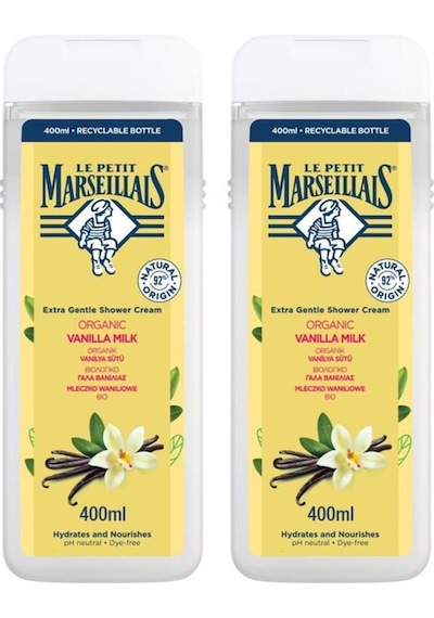 Le Petit Marseillais Organik Vanilya Sütü Duş Jeli 400 ml x2