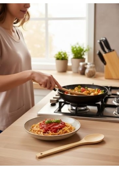 Doğal Ahşap 5 Parça Mutfak Gereçleri Seti Yemek Pişirme Ve Servis Seti Kaşık, Spatula, Kevgir, Servis Kaşığı, Pilav Kaşığı Sağlıklı, Dayanıklı Ve Şık Tasarım