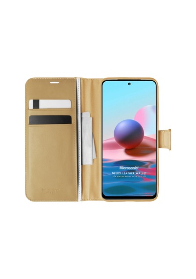 Microsonic Xiaomi Redmi Note 10 Kılıf Delux Leather Wallet