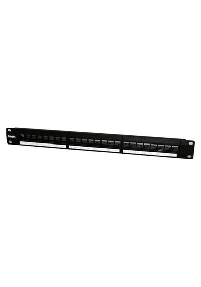Beek Bn-Bp-M24S 24 Port 1U Zırhlı Boş Panel Siyah Patch Panel