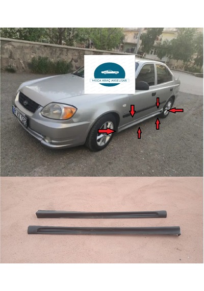 Hyundai Accent Admire Marşpiyel Takımı Boyasız Ham Siyah Teslim