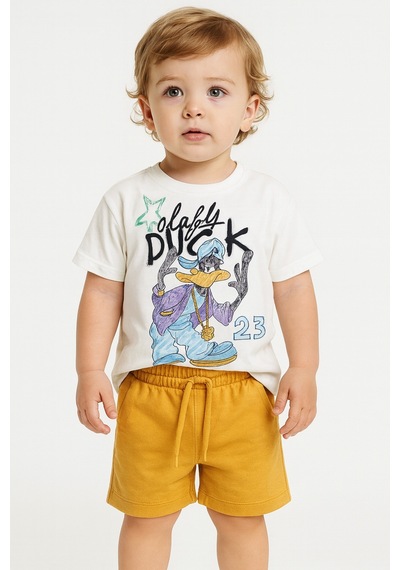 Uğur Bebe Daffy Duck Baskılı %100 Pamuk Yazlık 2 Li Set, Sarı Şortlu Rahat Günlük Giyim Ekru Ekru Uğur Bebe Daffy Duck Baskılı %100 Pamuk Yazlık 2 Li Set, Sarı Şortlu Rahat Günlük Giyim Ekru Ekru