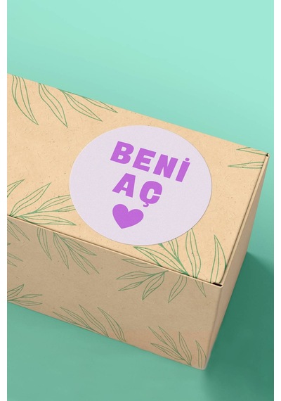 Lila Beni Aç Sticker 3x3cm St2314 Çok Renkli