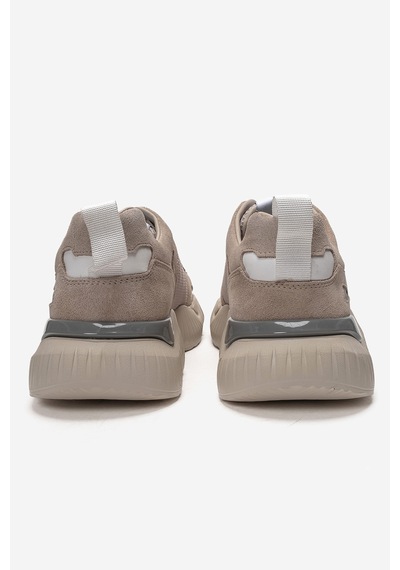 Marcomen Erkek Kalın Tabanlı Sneaker Ayakkabı Gerçek Deri Mc 23291/2 Bej