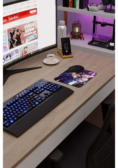 Lisa Genshin Impact Anime Oyuncu V4 - 22x18 Gaming Mouse Pad Fare Altlığı