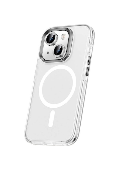 Apple Uyumlu iPhone  15 Plus Kılıf Airbagli Magsafe Wireless Şarj Özellikli Lens Koruyuculu Zore Klaptika Kapak