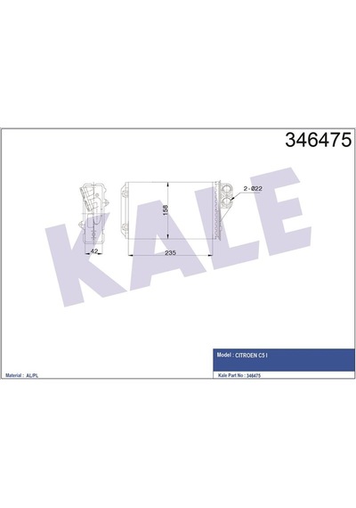 Kale Kalorifer Radyatoru Mekanik Cıtroen C5 I Klr-346475