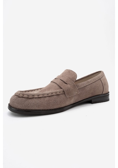 Luvishoes Luvi Shoes Valıa Vizon Süet Hakiki Deri Kadın Loafer Ayakkabı Vizon
