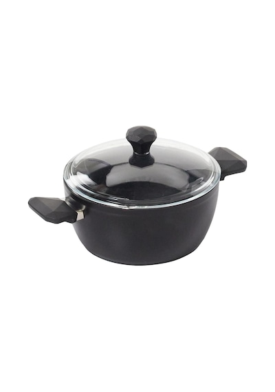 Taç Pierre Cardin 1500023290 7 Parça Diamond Cook Graniks Tencere Seti, Siyah Çok Renkli
