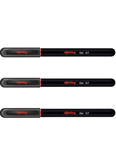 Rotring Jel Mürekkepli Tükenmez Kalem Siyah 3'lü