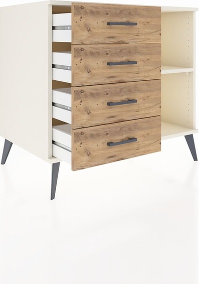 Kronos Şifonyer Tek Raflı 4 Çekmeceli 88x59x80 Aytaşı-aytaşı/çam Aytaşı/çam