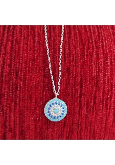 Oriental Kuyumculuk Jewellery Göz Boncuklu Gümüş Kolye Gümüş