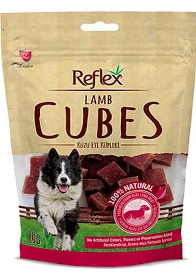 Reflex Lamb Cubes Kuzu Etli Küp Dilimli Doğal Köpek Ödülü 80 G