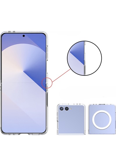 Galaxy Uyumlu Z Flip 7 Kılıf Kamera Korumalı M-safe Sert Pc Porto Kılıf Şeffaf